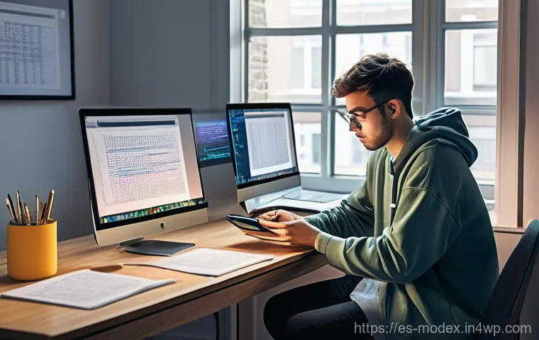 기술과 인간의 관계  심리적 분석 - **Digital Overload & Fragmented Focus**
    "A young adult, casually dressed in comfortable, modest ...